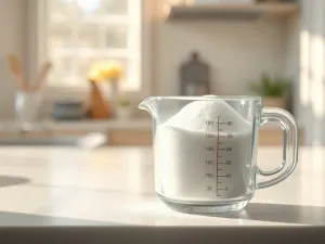 Pieczony filet z morszczuka z cytryną i ziołami na ceramicznym talerzu w słonecznej kuchni.